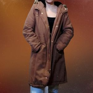 Primark Brown Fur Hood Cozy Parka/Jacket